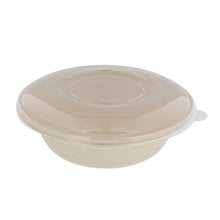 Load image into Gallery viewer, Sugarcane Bowls & Lids, Disposable Bowls Biodegradable Bowls 34oz 50pk