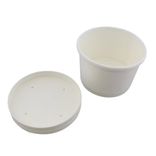 Load image into Gallery viewer, 8 Ounce Cups with Lids – 50 Pack Disposable To Go Containers with Lids
