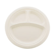 Load image into Gallery viewer, Biodegradable Bagasse Plates - 10in Sugarcane Dinner Plates, 125pk

