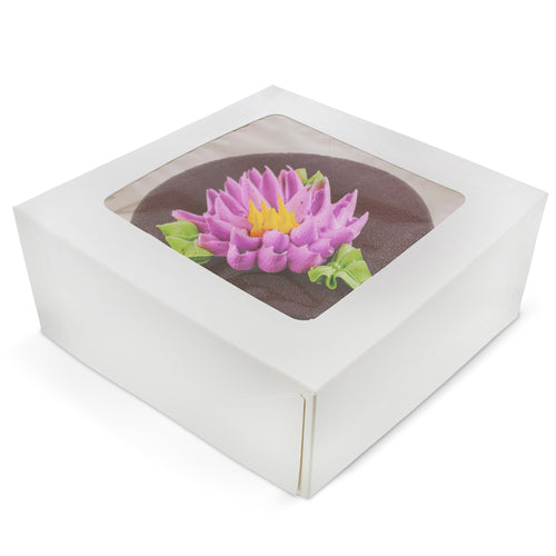 Cake Boxes with Window 15-Pack 10” x 10” x 5” Inch White Bakery Boxes