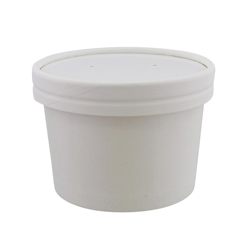 8 Ounce Cups with Lids – 50 Pack Disposable To Go Containers with Lids