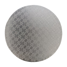 Load image into Gallery viewer, 14 Inch Round Cake Drums - 12pk Silver Cake Drum Boards, Smooth-Edges
